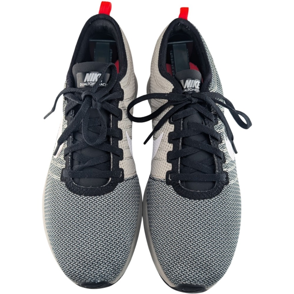Nike Dualtone Racer Mens 8.5 Pale Grey Solar Red Shoes 918227-001 2017